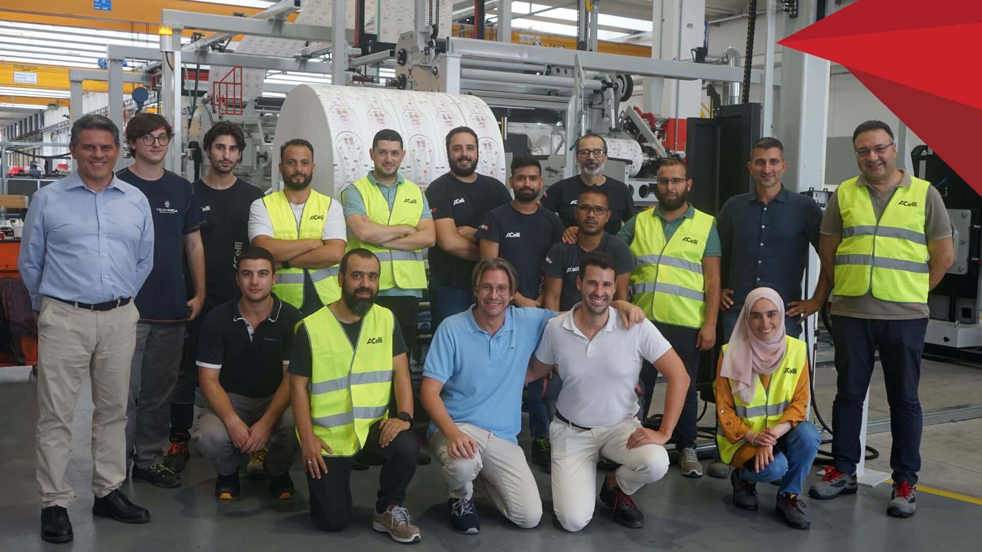 A.Celli hosts customer’s team for a textile backsheet lamination training
